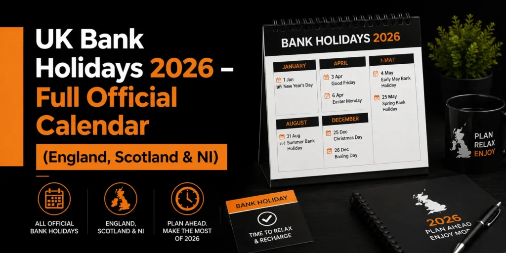 UK Bank Holidays 2026 – Official Calendar (England, Scotland & NI)