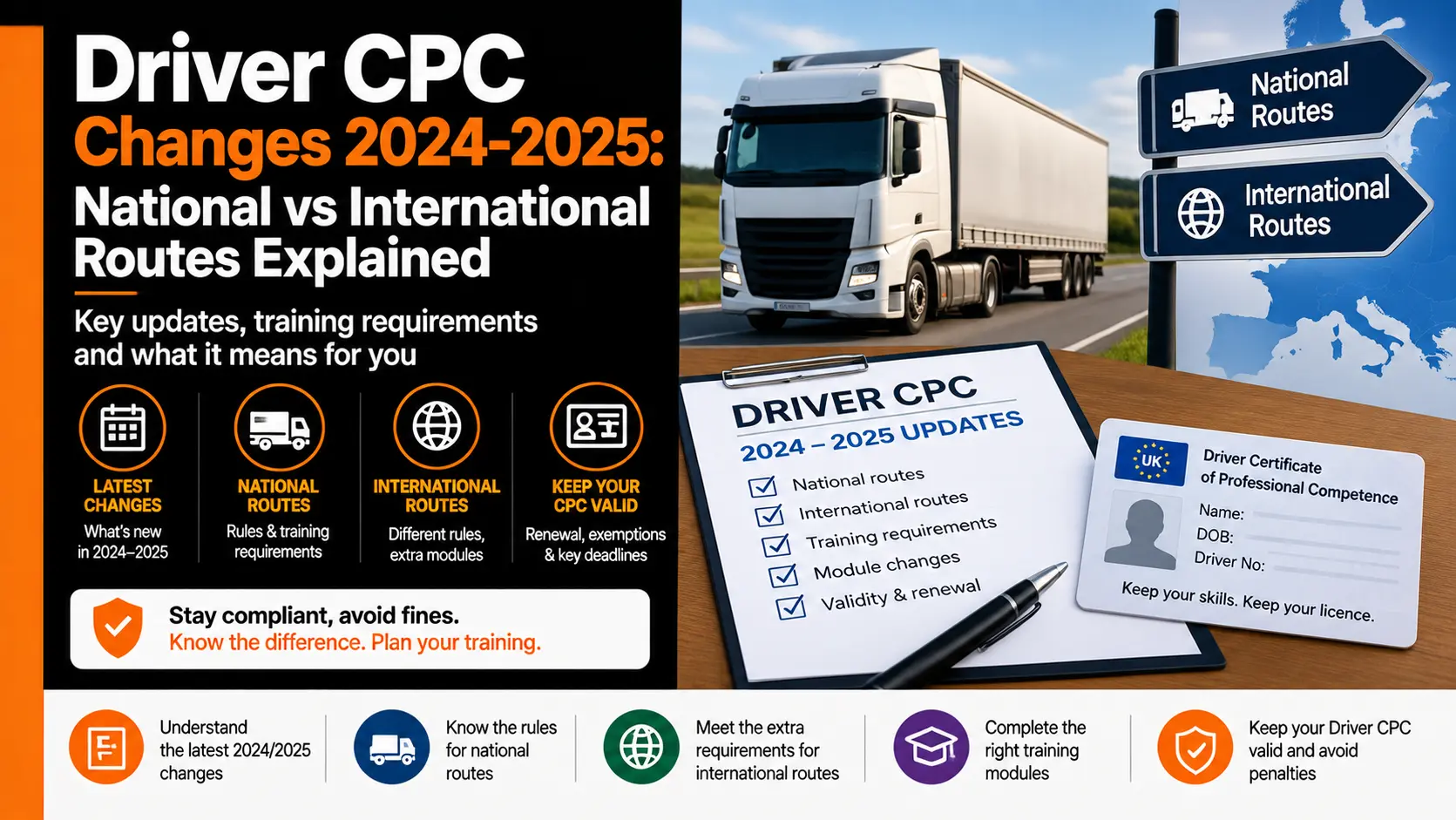 Driver CPC Changes 2024-2025: National vs International Routes Explained