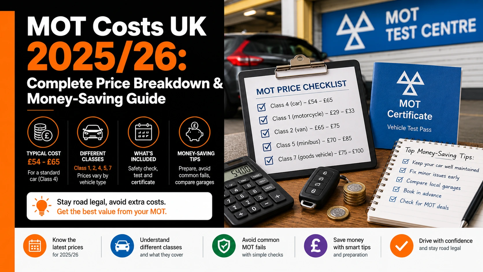 MOT Costs UK 2025/26: Complete Price Breakdown & Money-Saving Guide